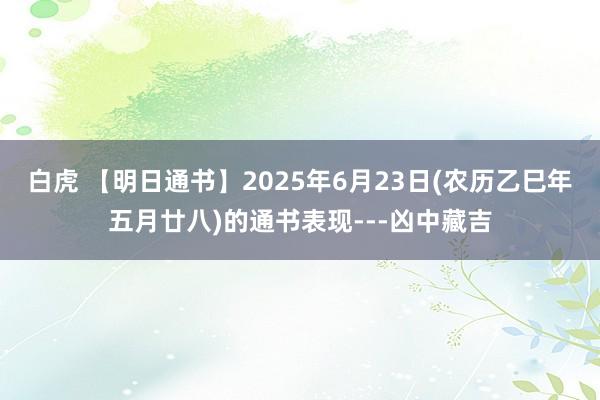 白虎 【明日通书】2025年6月23日(农历乙巳年五月廿八)的通书表现---凶中藏吉